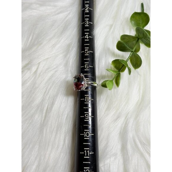 Watermelon Colored Stone Rin - Picture 9 of 9